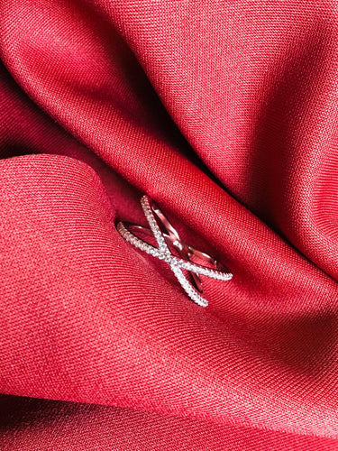 925 Criss Cross Silver Ring